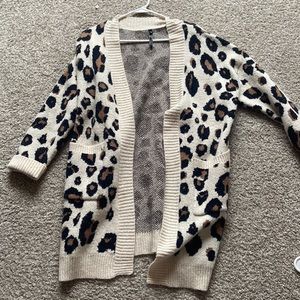 Nasty gal oversized leopard cardigan